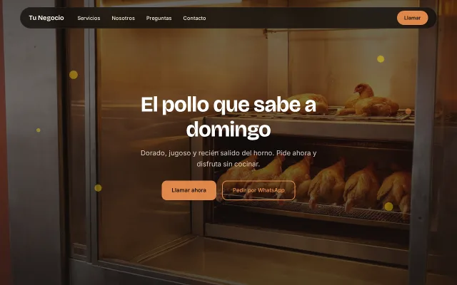 Vista previa de Opción A para Tu Negocio