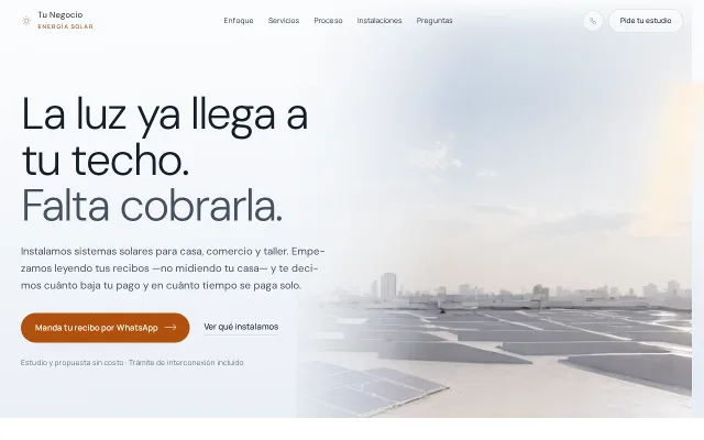Vista previa de Opción A para Tu Negocio