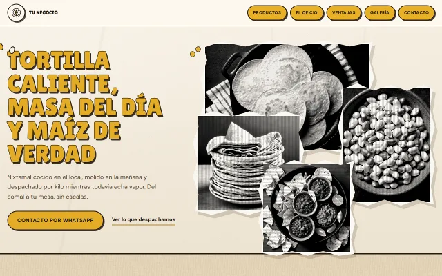 Vista previa de Opción A para Tu Negocio