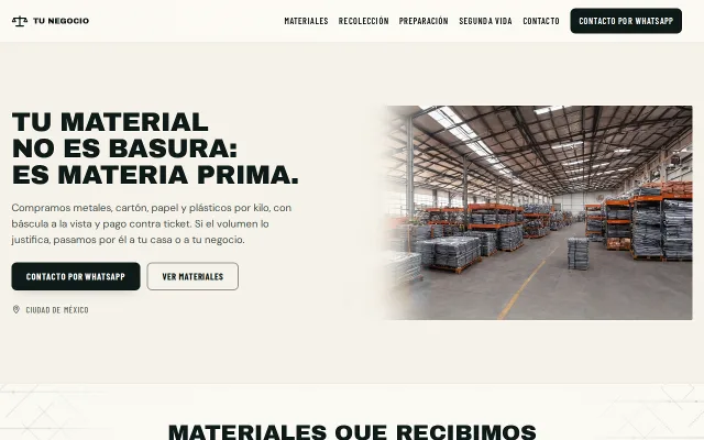 Vista previa de Opción B para Tu Negocio