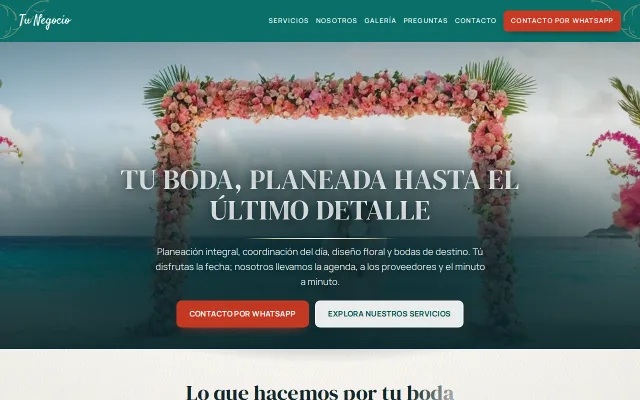 Vista previa de Opción B para Tu Negocio
