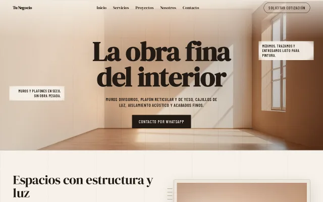 Vista previa de Opción A para Tu Negocio