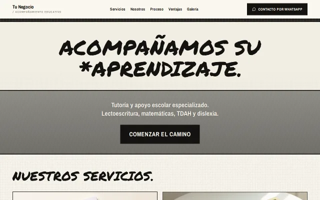 Vista previa de Opción A para Tu Negocio