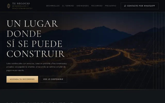 Vista previa de Opción A para Tu Negocio