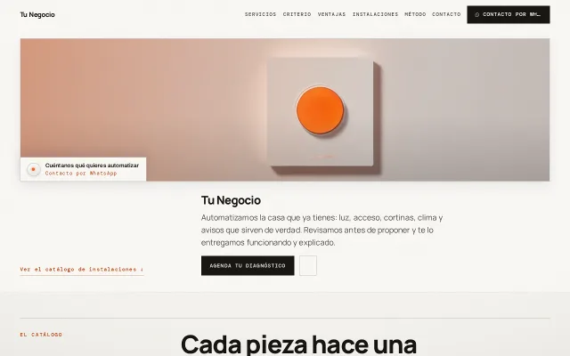 Vista previa de Opción A para Tu Negocio