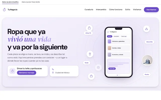 Vista previa de Opción B para Tu Negocio