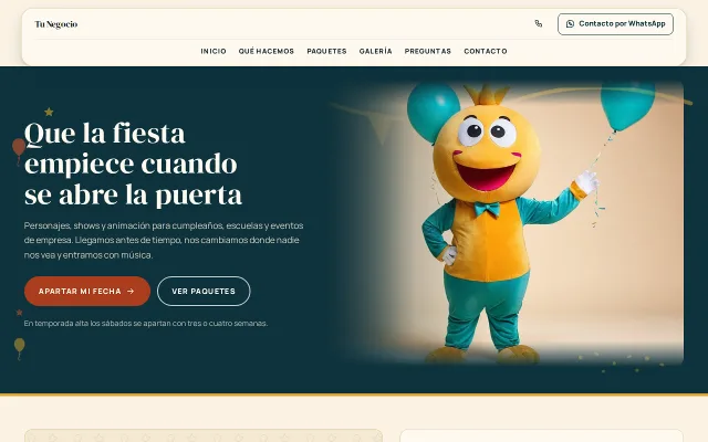 Vista previa de Opción A para Tu Negocio