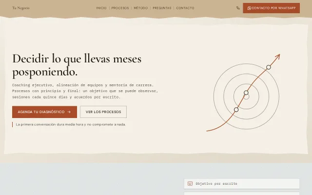 Vista previa de Opción A para Tu Negocio