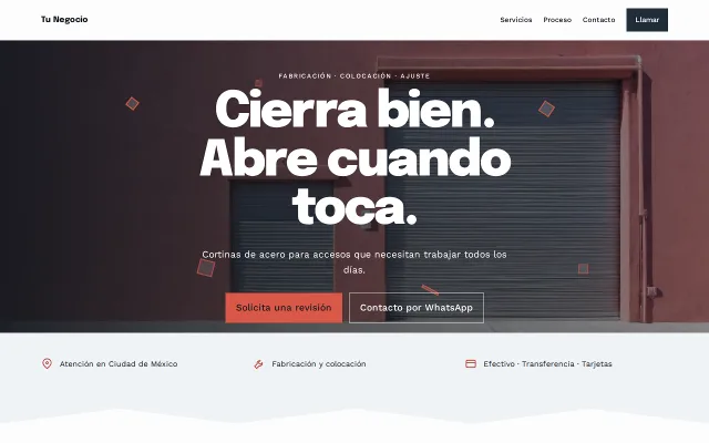 Vista previa de Opción A para Tu Negocio