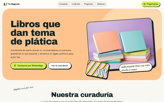 Vista previa de Opción A para Tu Negocio
