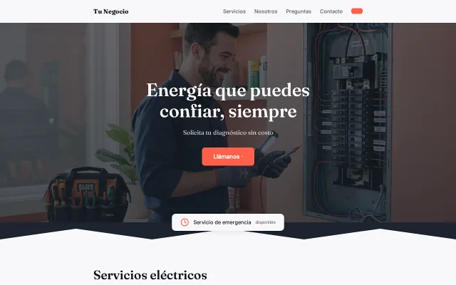 Vista previa de Opción A para Tu Negocio