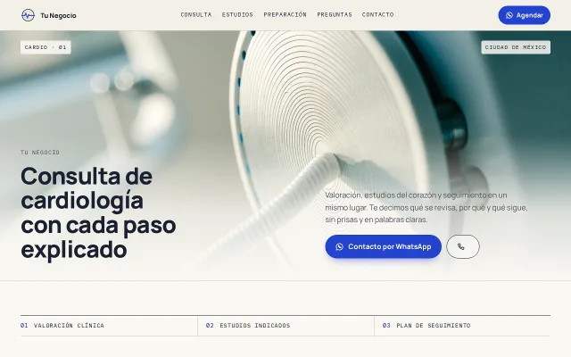 Vista previa de Opción A para Tu Negocio