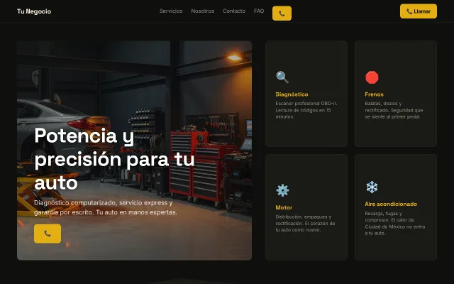 Vista previa de Opción A para Tu Negocio