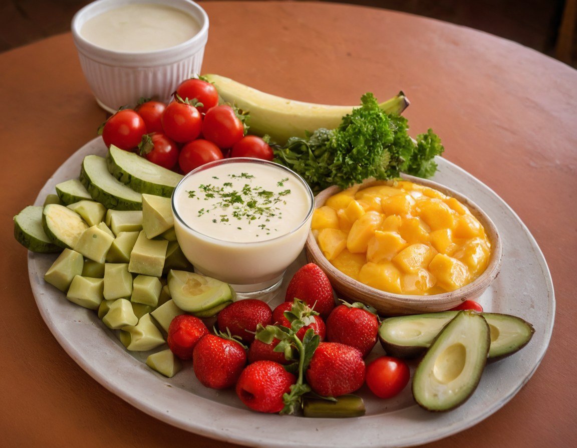 Lácteos, frutas y verduras