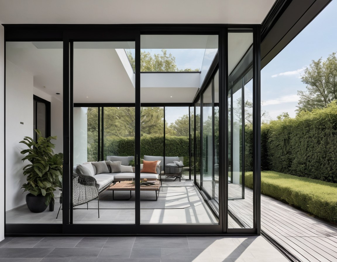 Terraza con cerramiento de aluminio y vidrio