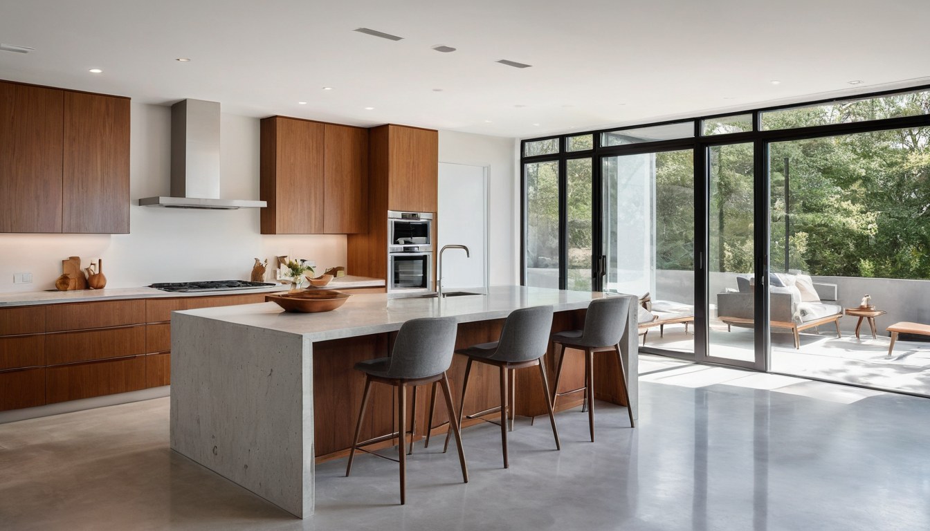 Interior residencial moderno con acabados de alta calidad
