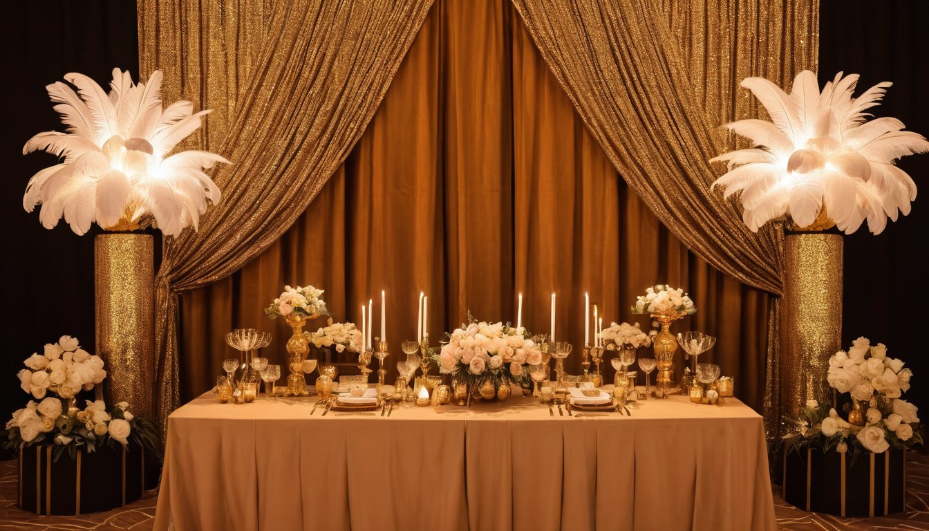 Ambientación nocturna de un salón para evento