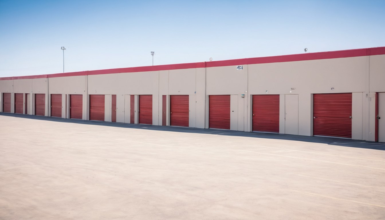 Acceso exterior a un centro de autoalmacenamiento
