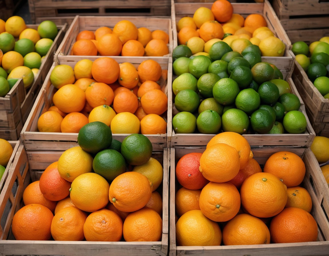 Cítricos frescos — naranjas, limones y toronjas en Ciudad de México