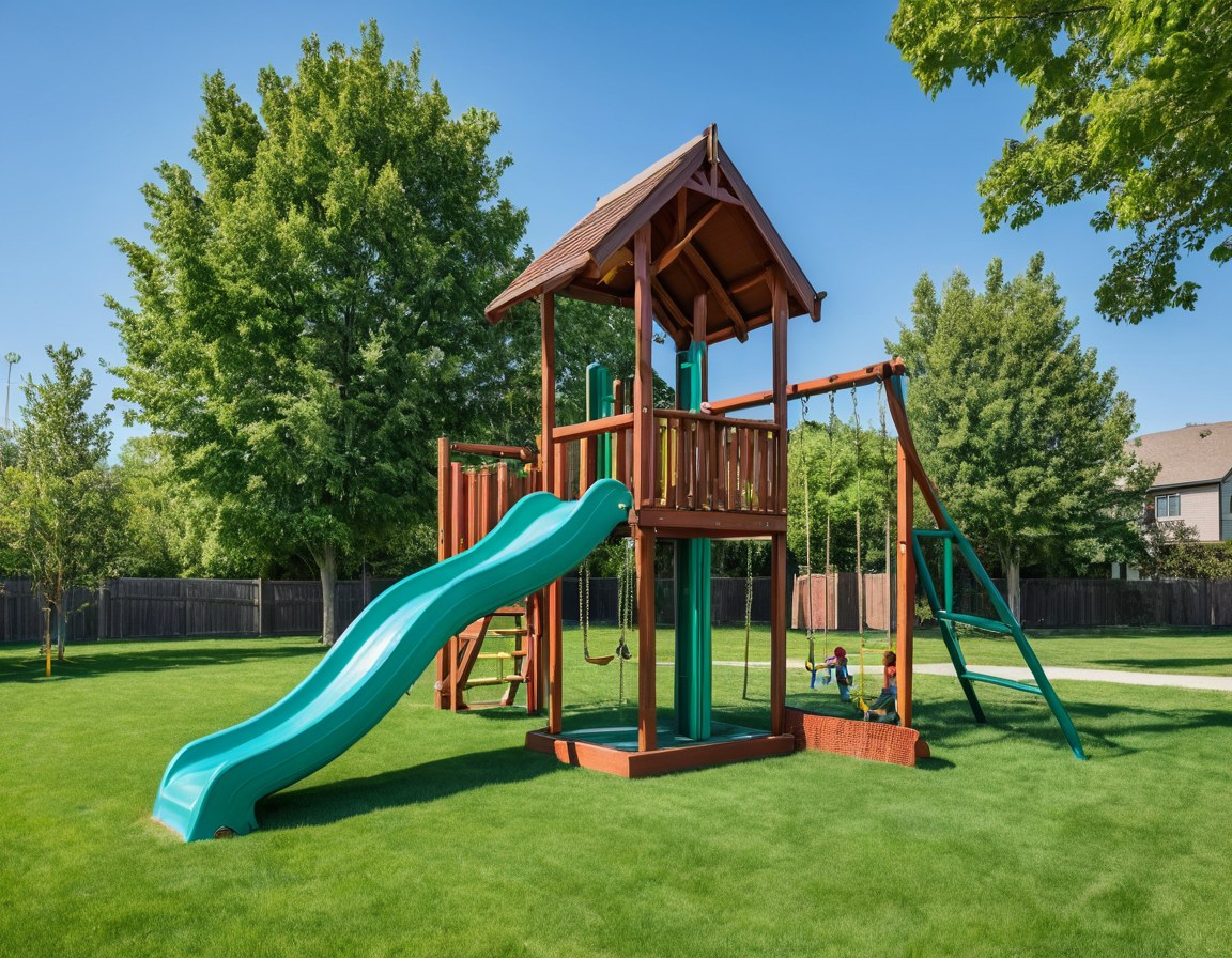 Patio de juegos infantil seguro y colorido en Ciudad de México