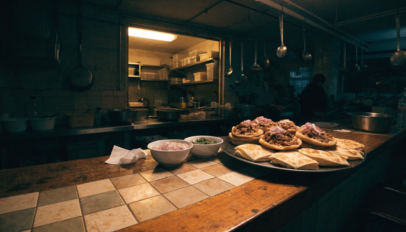 Antojitos preparados al comal en una cocina de barrio