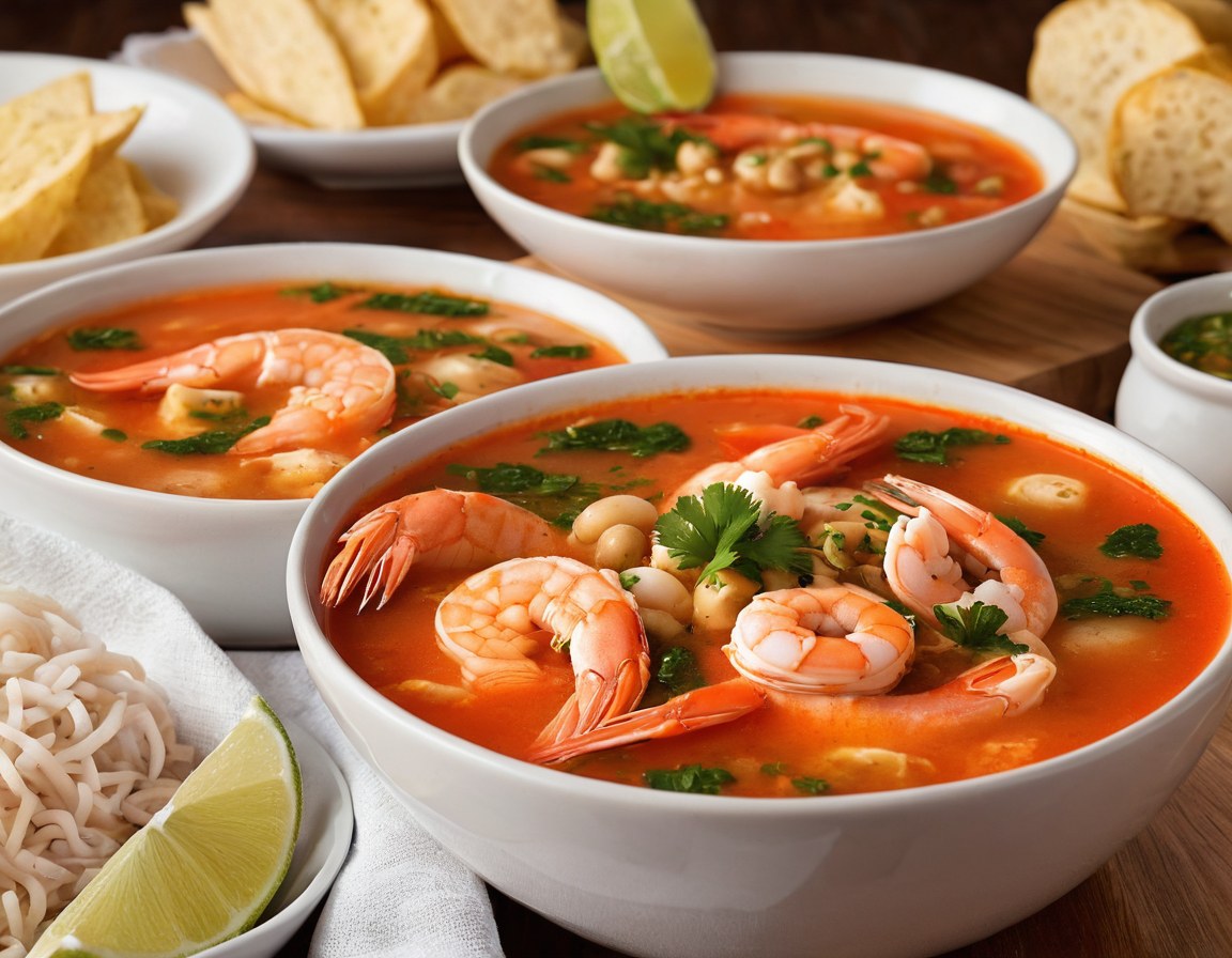 Caldos y sopas de mariscos