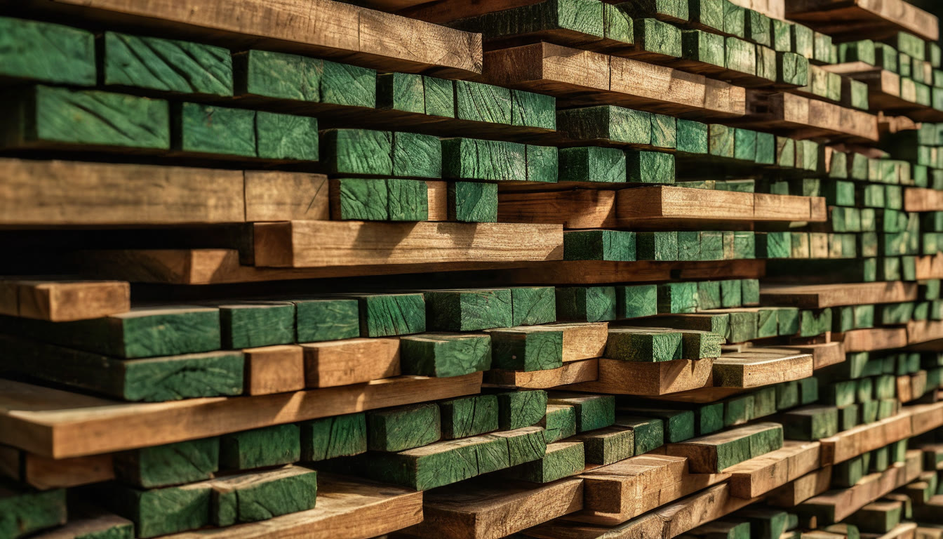 Madera dimensionada: material y trabajo de maderería