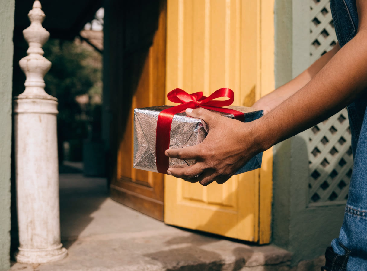 Consulta de entrega local: ejemplo de regalo y presentación