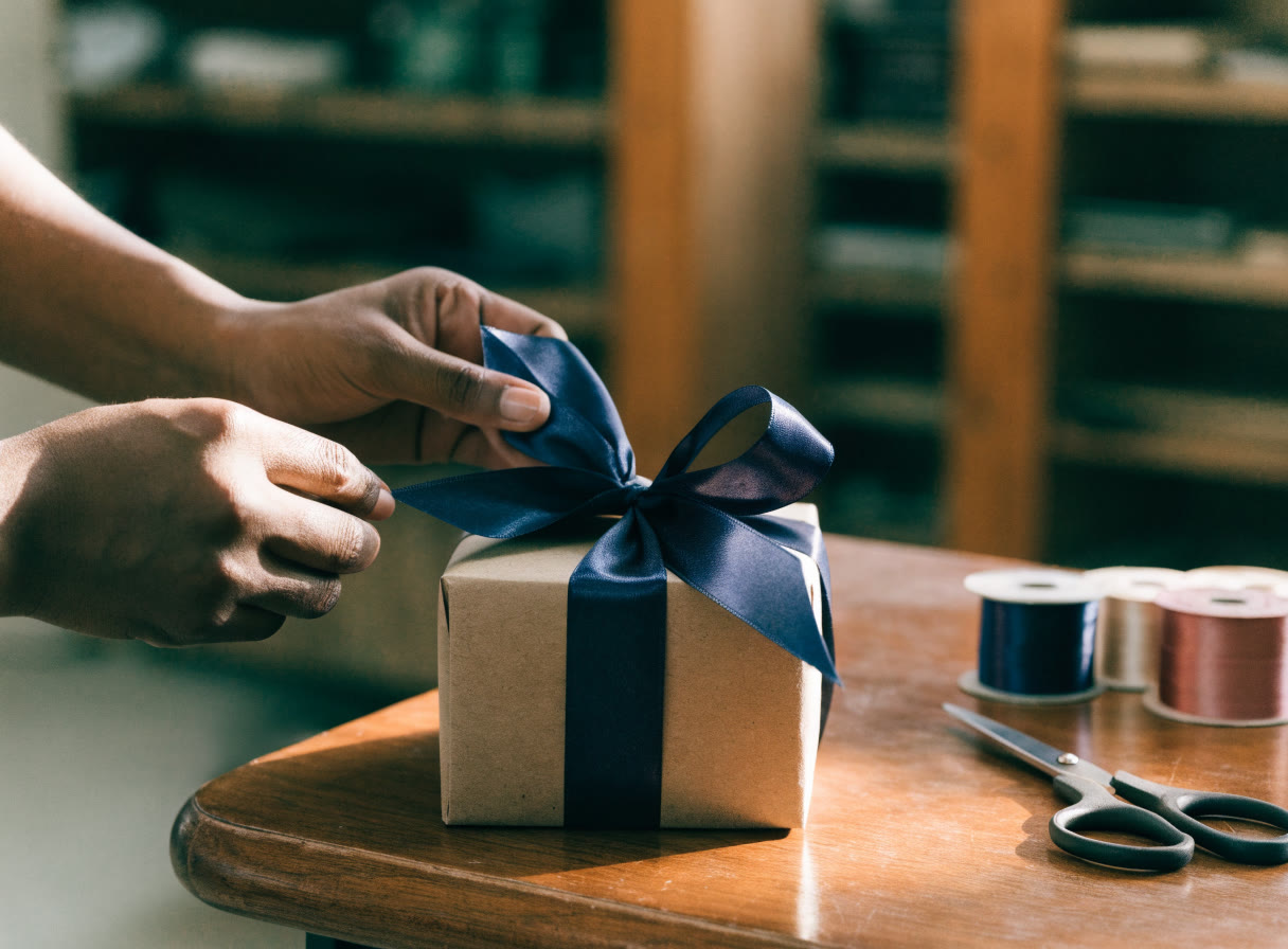 Envoltura para regalo: ejemplo de regalo y presentación