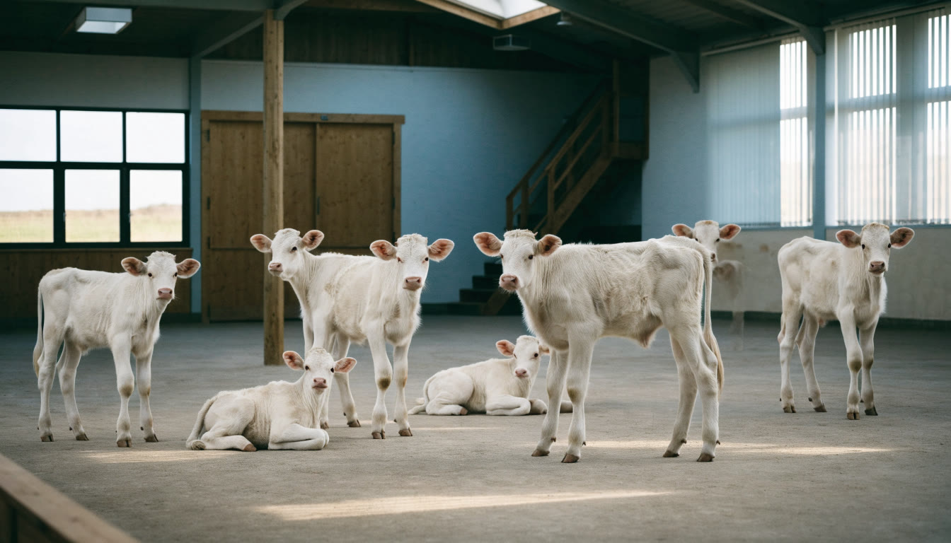 Revisión de becerros en contexto veterinario de campo