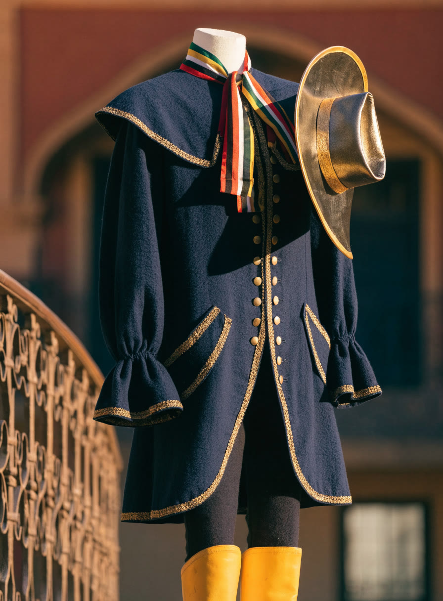 Disfraz de capitán pirata con casaca azul