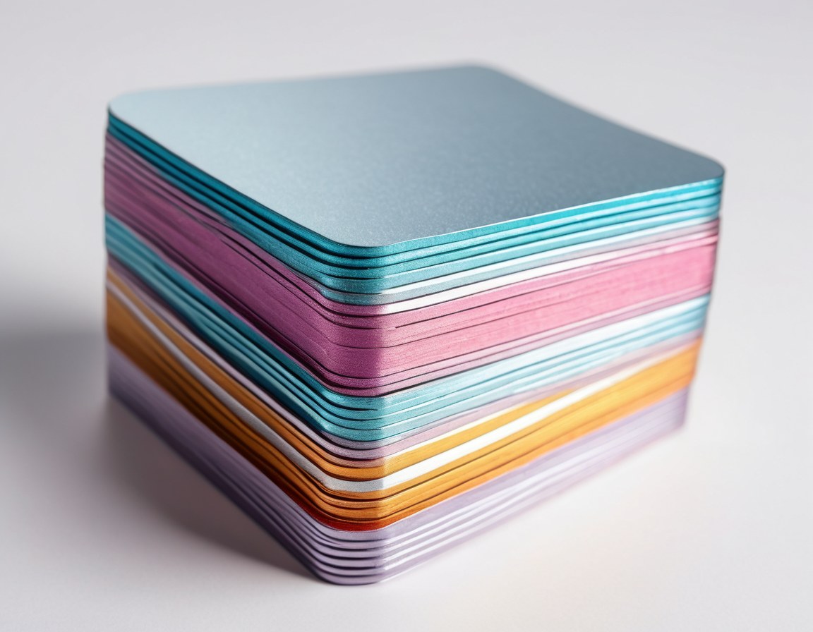 Tarjetas troqueladas con canto metalizado