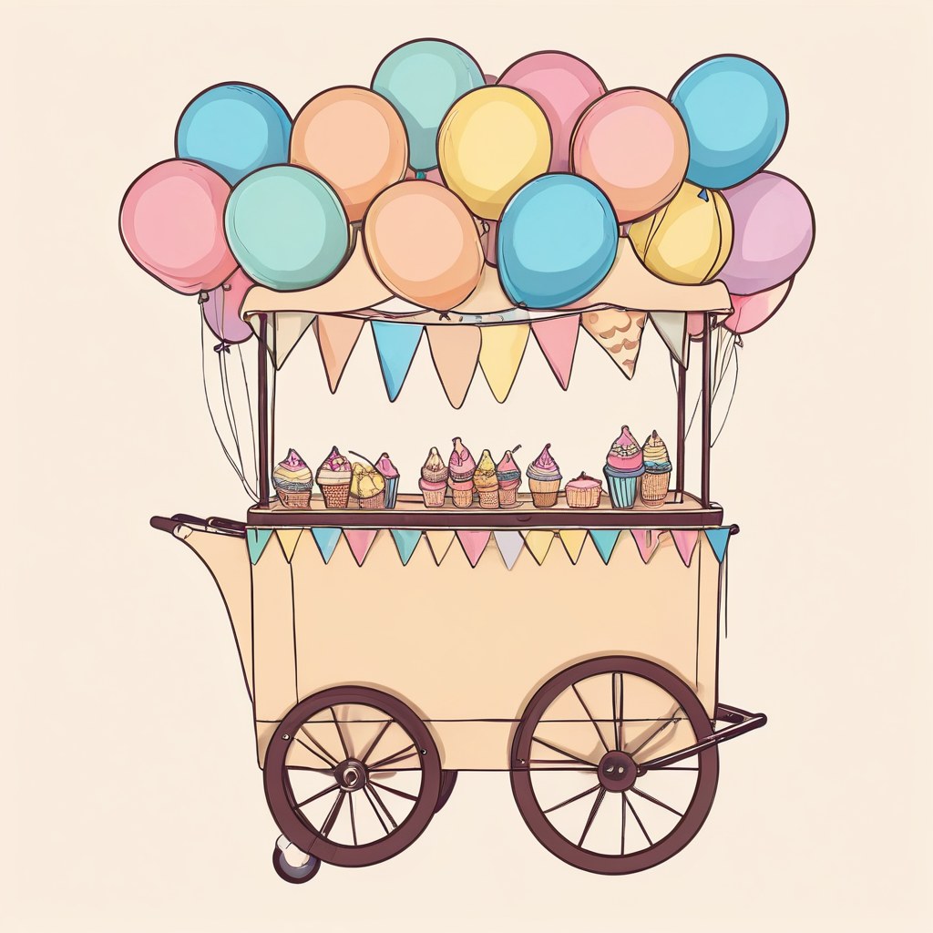 Carrito de nieves para eventos