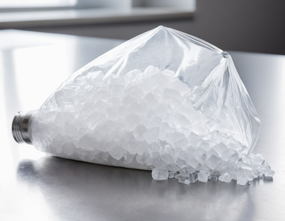 Hielo purificado en bolsa