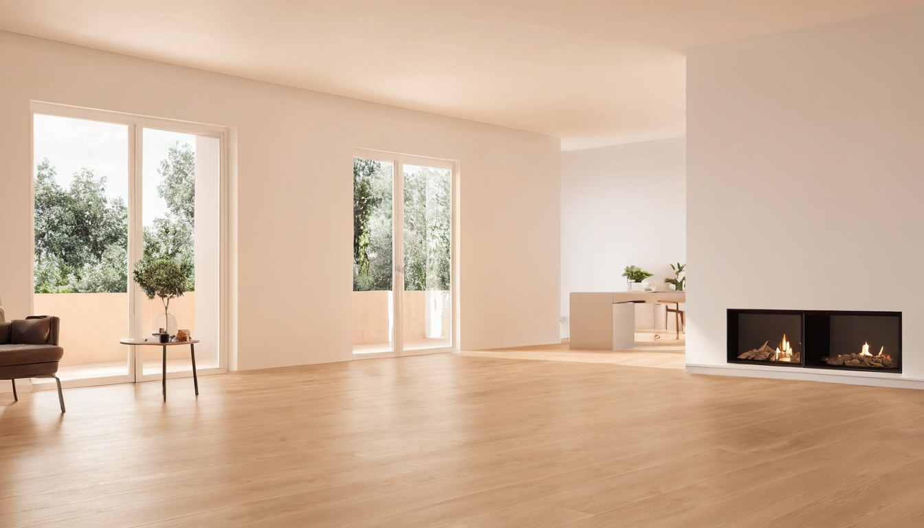 Sala renovada con piso nuevo en Ciudad de México