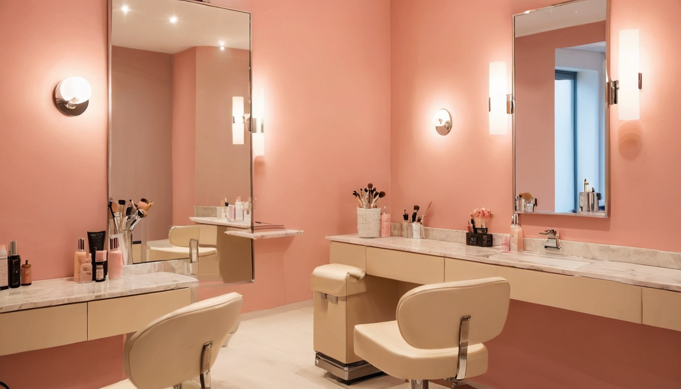 Interior de salón de belleza profesional en Ciudad de México