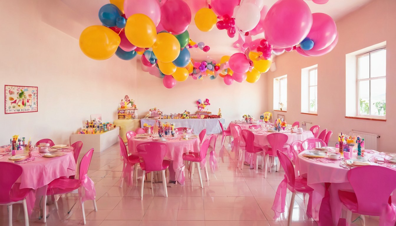 Salón de fiestas infantiles decorado y listo para celebrar en Ciudad de México