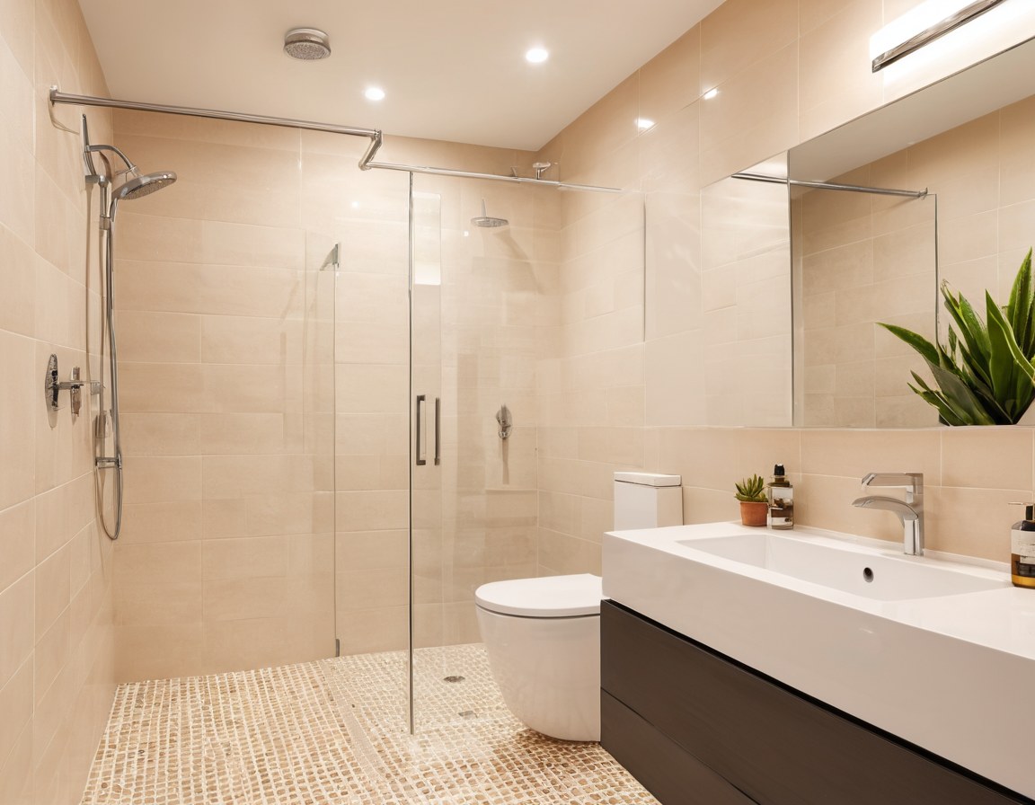 Baño mexicano con azulejo recién instalado