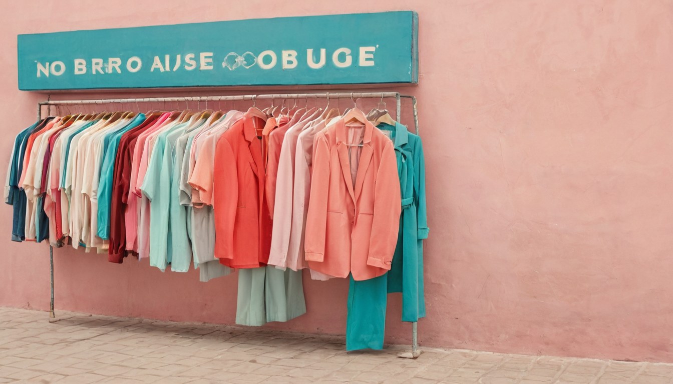 Interior de una boutique de ropa vintage con prendas seleccionadas