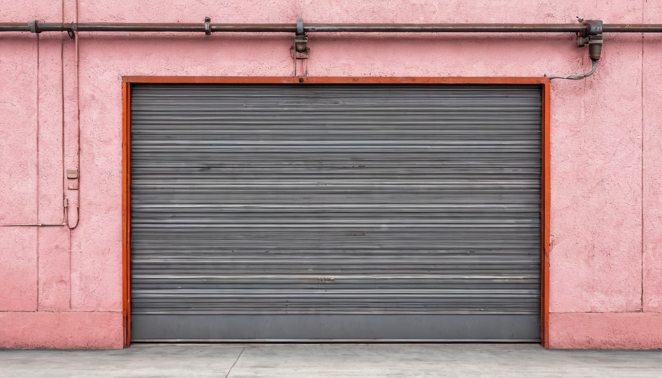 Taller ordenado con materiales para cortinas de acero