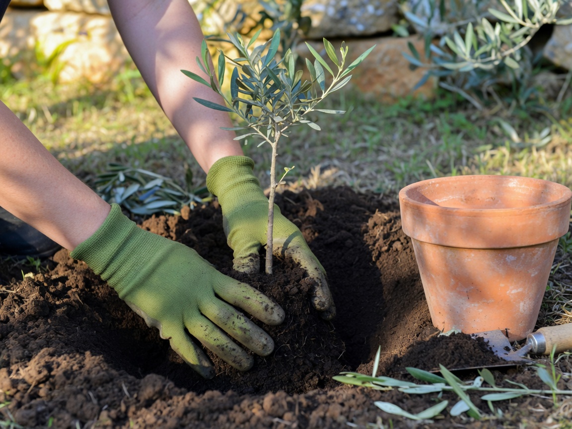 Jardinero profesional plantando en Ciudad de México