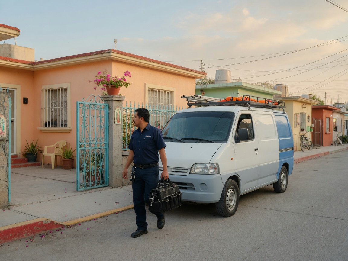 Cerrajero profesional acudiendo a servicio a domicilio en Ciudad de México