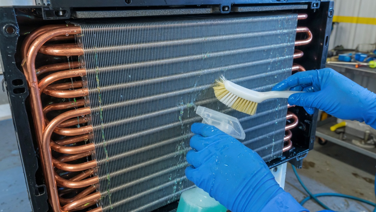 Mantenimiento profesional de serpentines de aire acondicionado